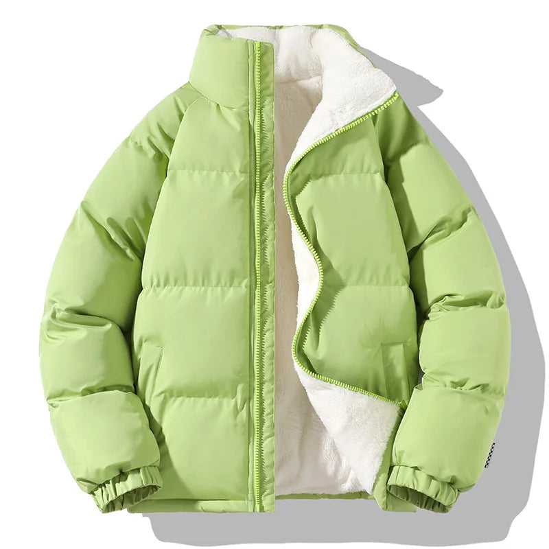 Insulated winter puffer jacket with high collar for men | Nordel
