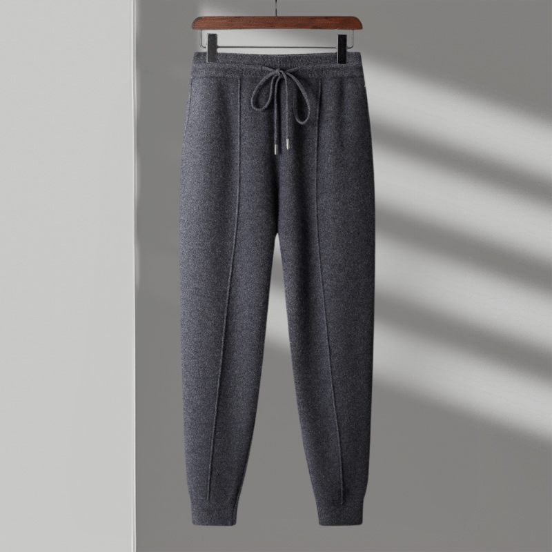 Relaxed tapered knit joggers with adjustable drawstring for men | Mirel