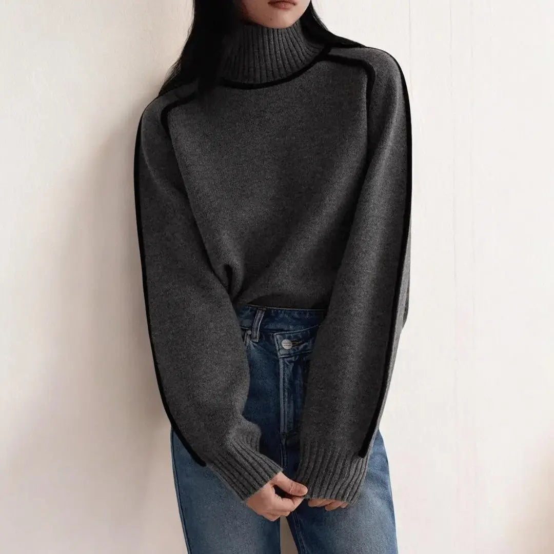 Cosy ribbed turtleneck sweater for women | Alizée -8