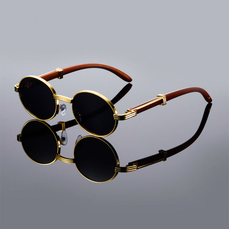 Vintage oval lens Italian style sunglasses for men | Lorenzo -5