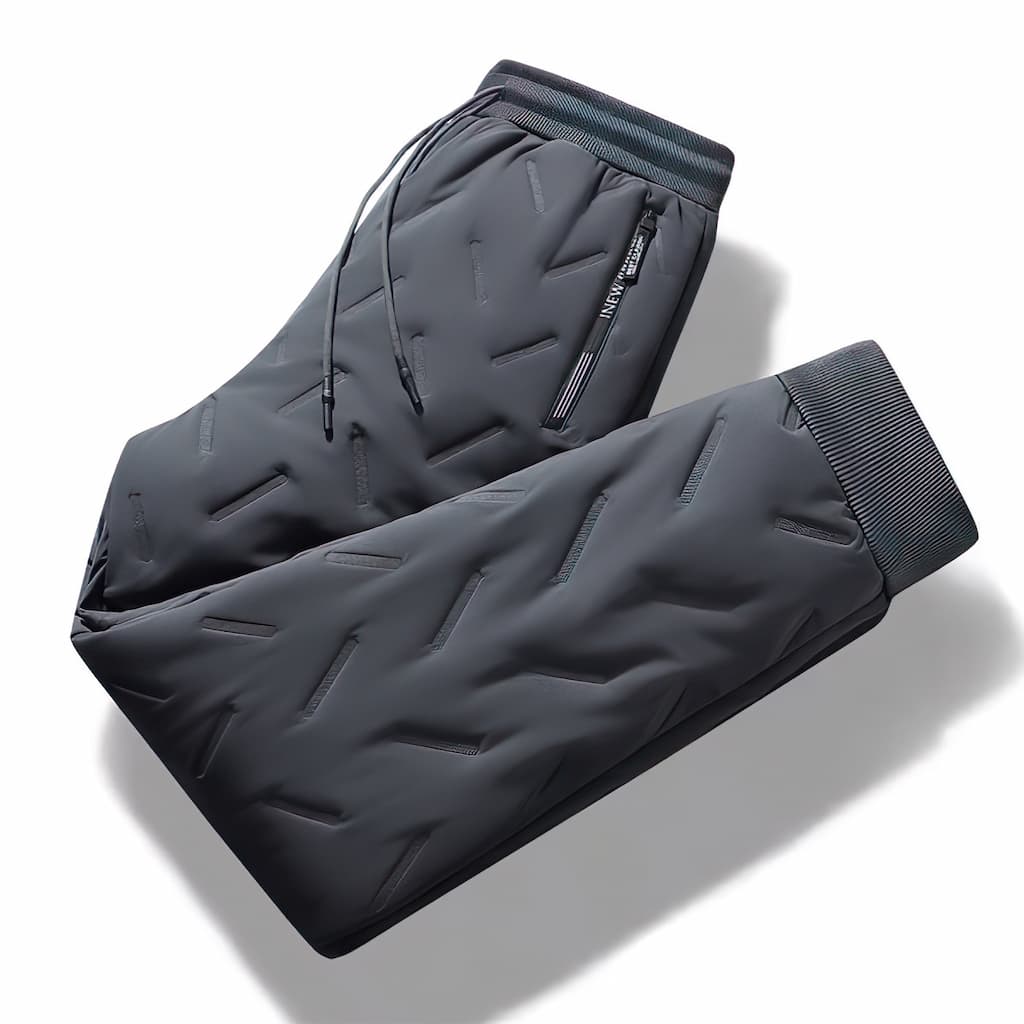 Warm fleece-lined thermal jogging trousers for men | Leila -8