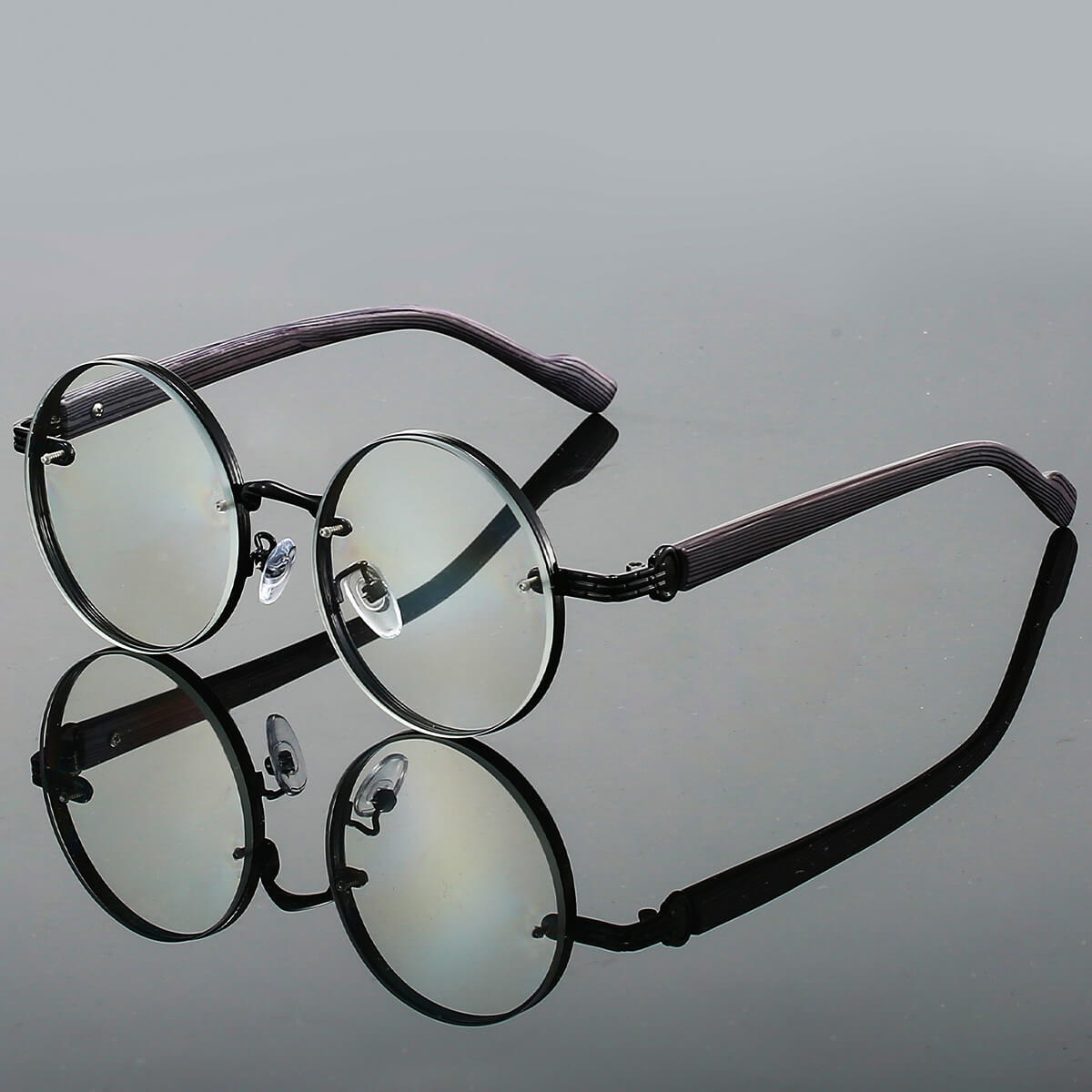 Lightweight round metal frame sunglasses for women | Aurora -6