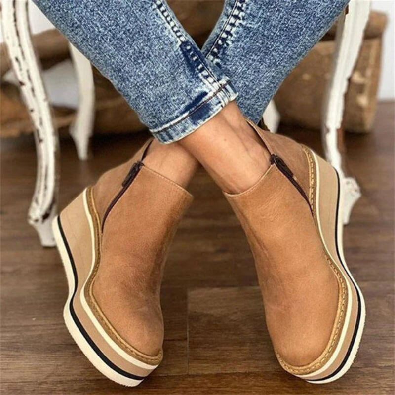 Winter Platform Chelsea Ankle Boots for women | Brielle