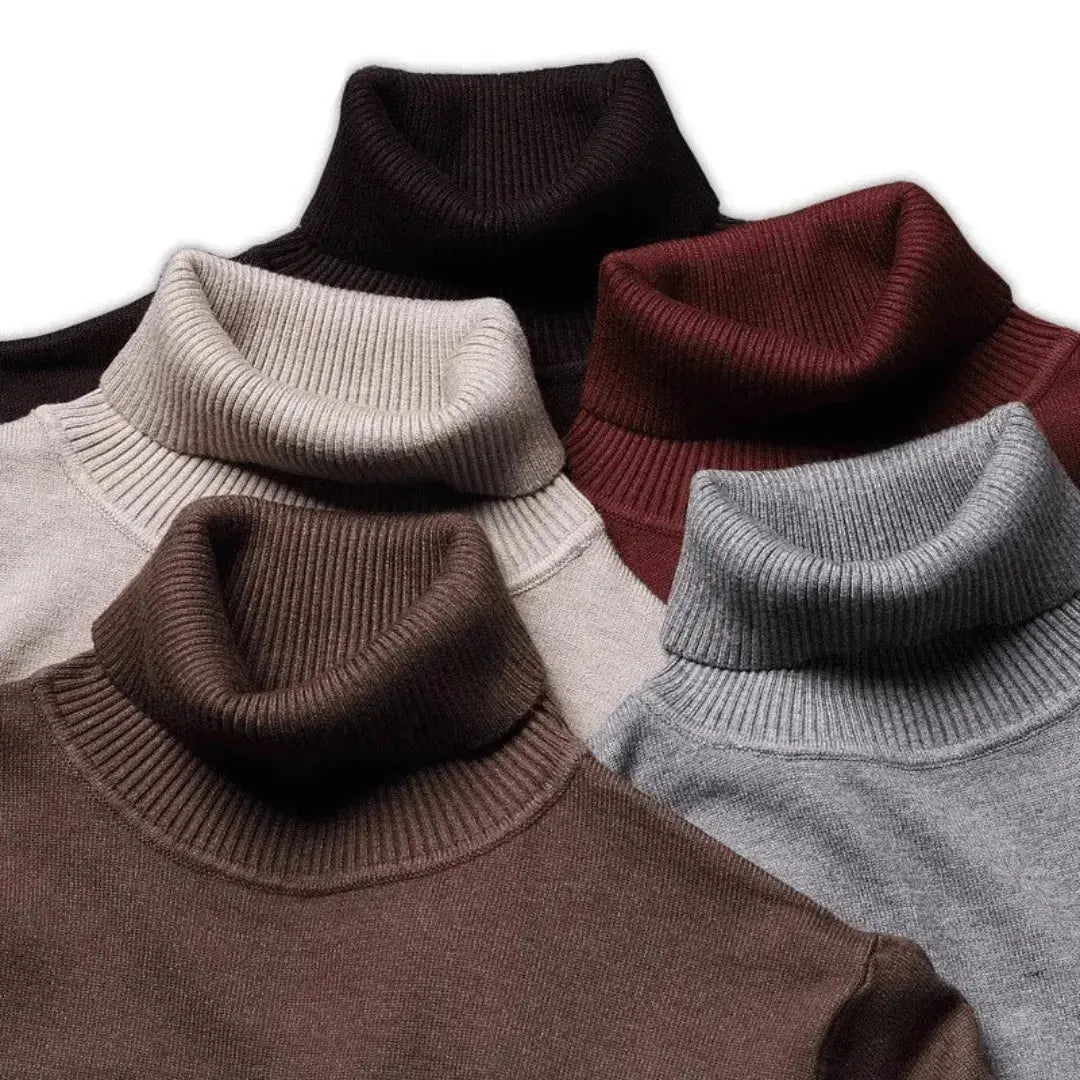 Classic ribbed turtleneck sweater for men | Giovanni -6