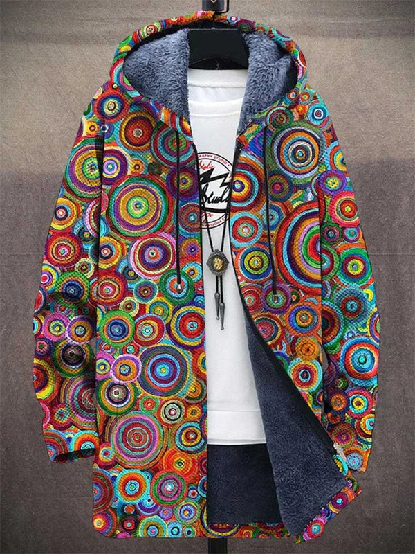 Artistic pattern knit cardigan with versatile relaxed fit for men | Karri