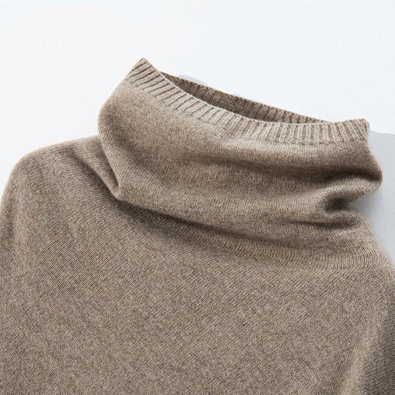 Lightweight seamless drape poncho with minimalist hem for women | Elowara