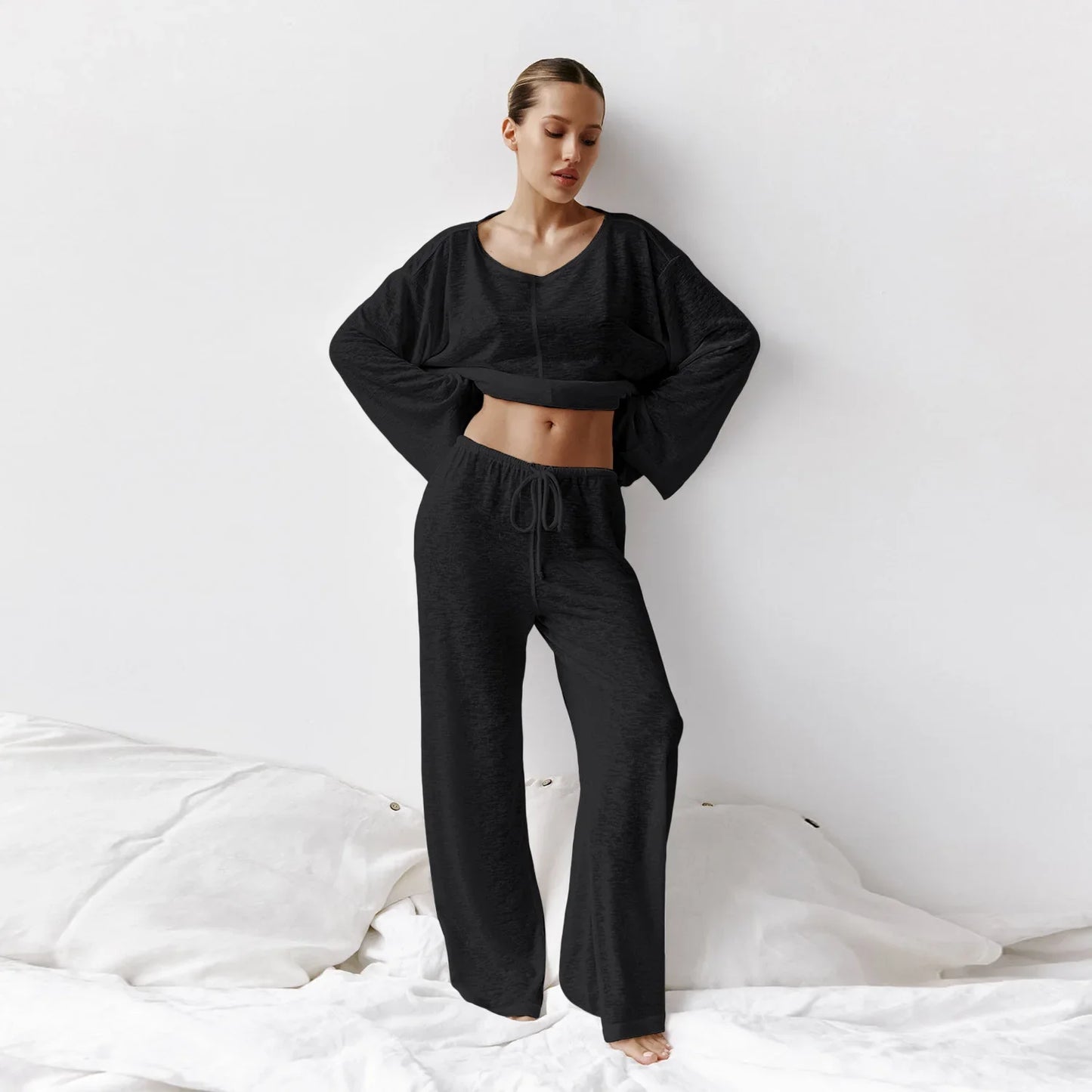 Breezy roundneck loungewear set for women | Mara Ease