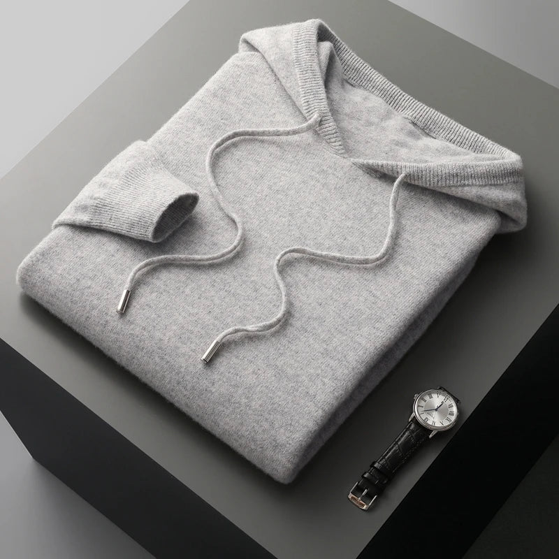 Minimalist soft knit hoodie for men | Casvian Core