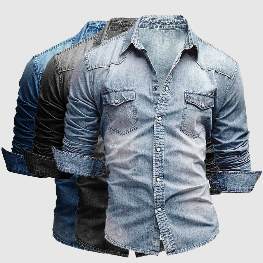 Casual everyday denim shirt for men | Theodore Willow -8
