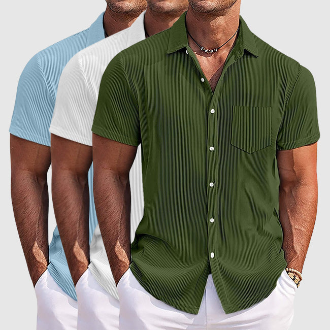 Casual relaxed striped summer shirt for men | Theodore Willow -7
