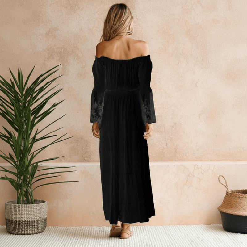 Lace beach boho maxi dress for women -6