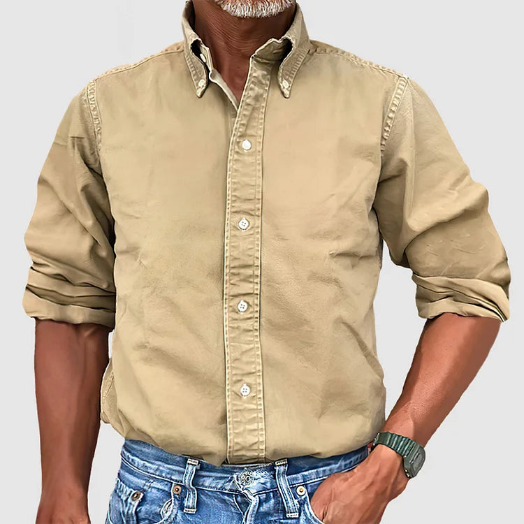 Classic long-sleeve button-down shirt for men | Harrison