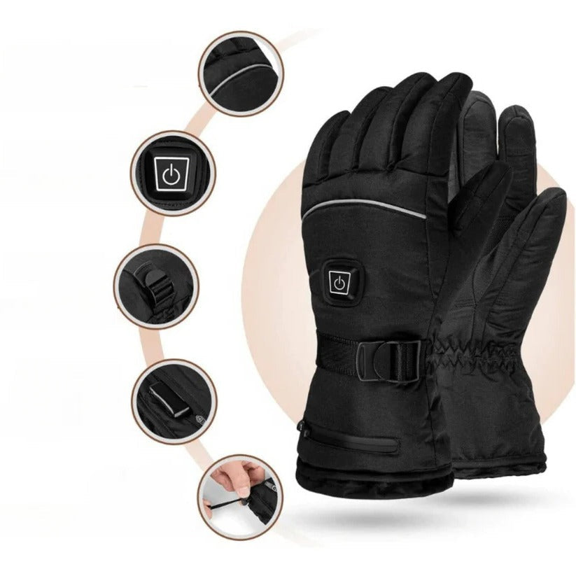 Heated winter gloves with adjustable temperature settings for men | Thermelle