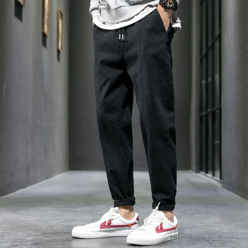 Tapered relaxed casual joggers for men | Evan's -11