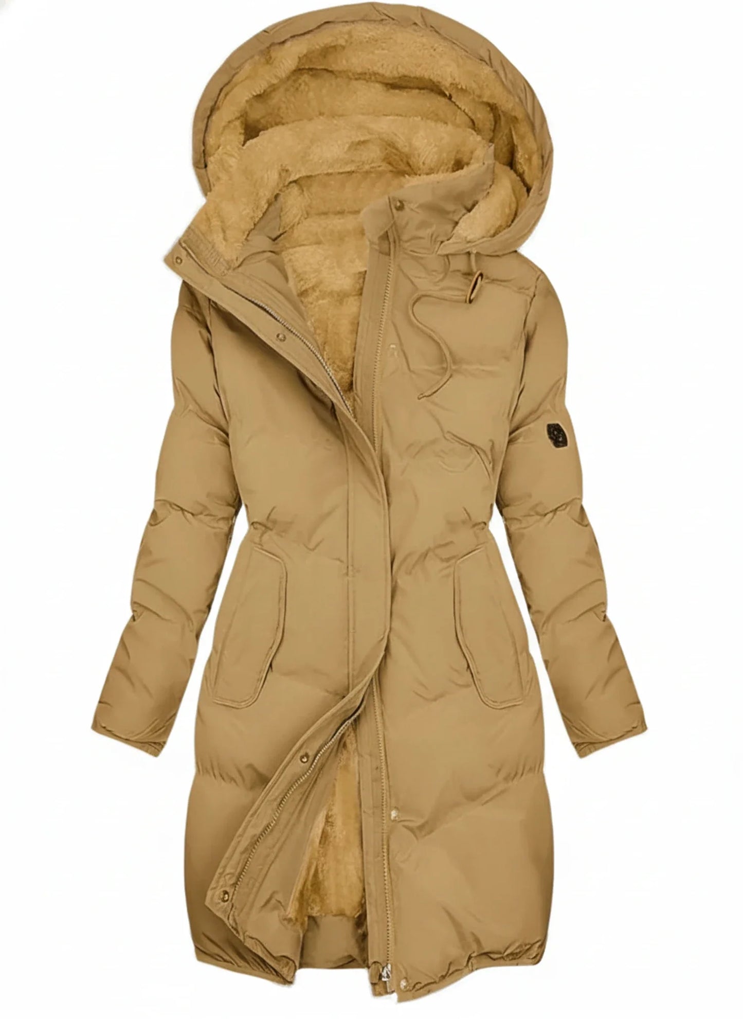 Hooded Quilted Long Puffer Jacket for women | Elowara