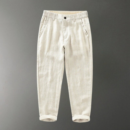 Lightweight tapered warm weather pants with soft waistband for men | Arvello