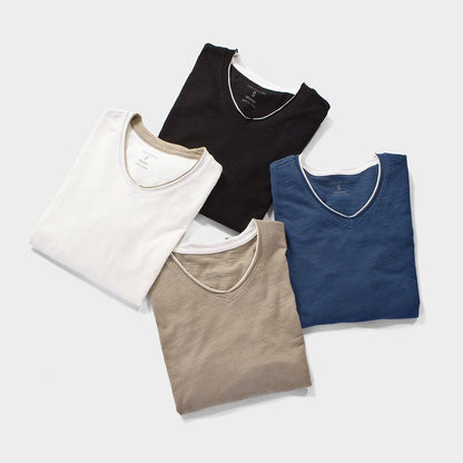 Relaxed fit two tone layered long sleeve top for men | Corven