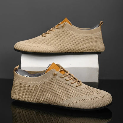 Featherlight comfortable stretch knit slip-on trainers for men | Mesh Knit -9