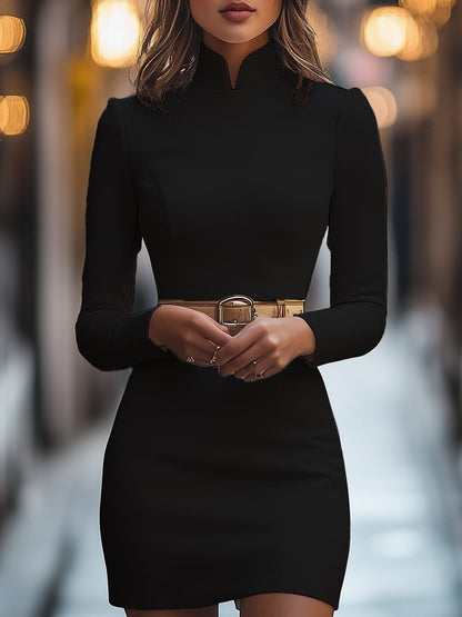 Classic Tailored Midi Dress for women | Elvaria