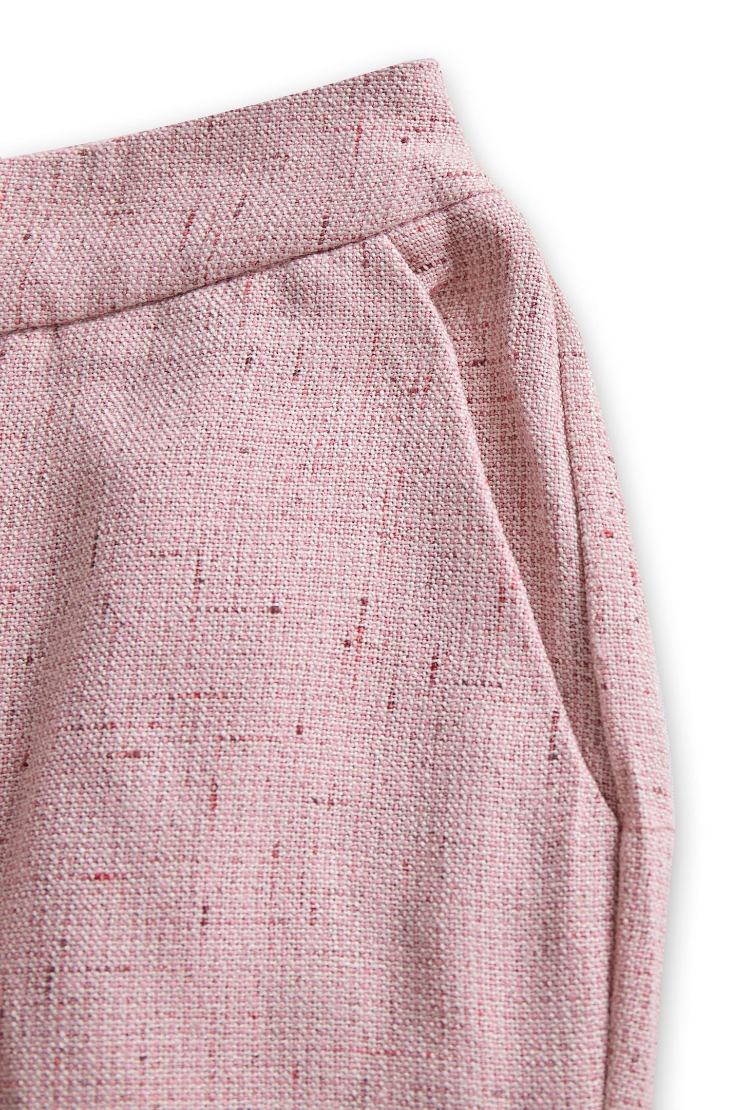 Soft Pink Tailored Suit with Pearl Accents for women | Roselune