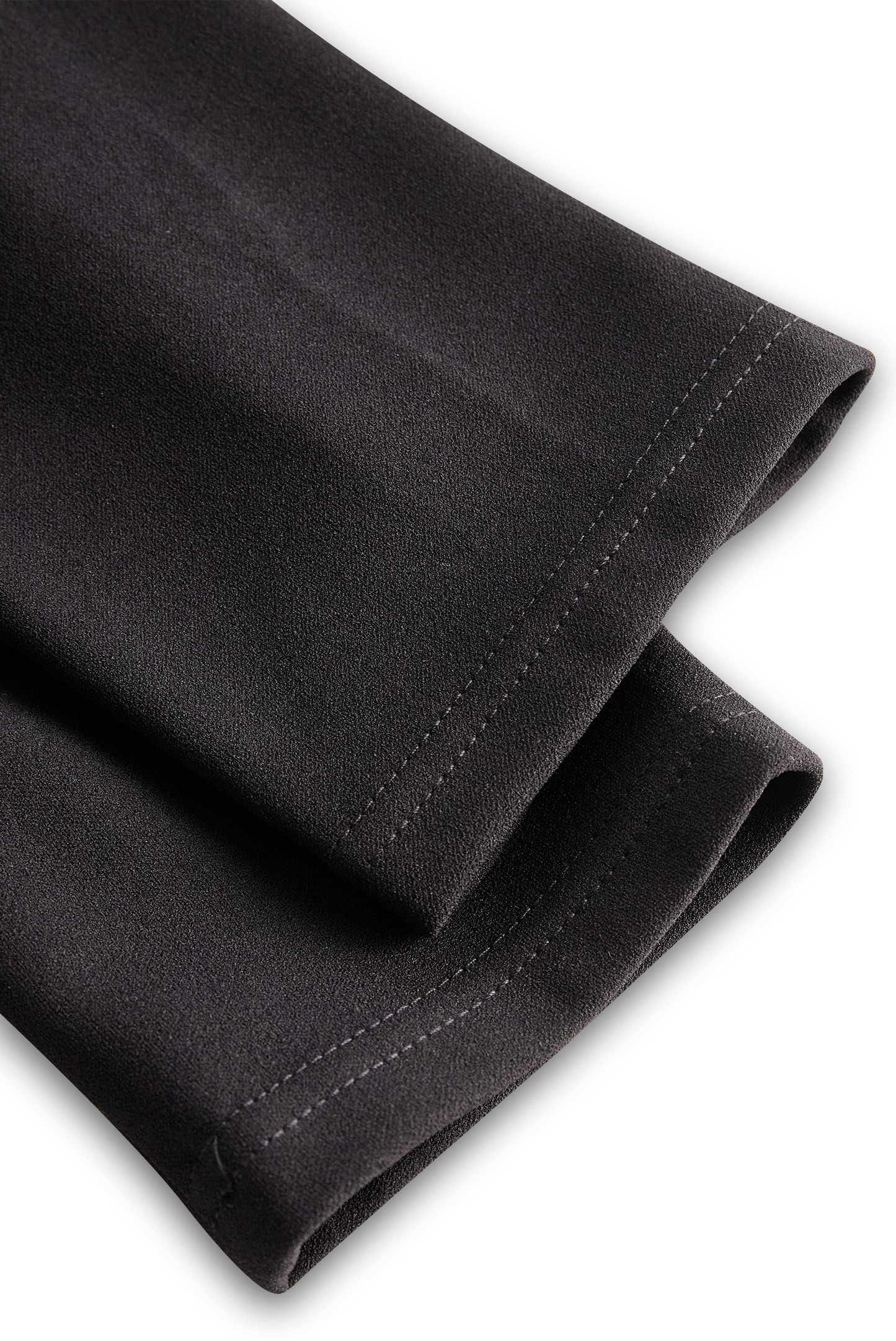 Black Belted Sheath Dress with Mandarin Collar for women | Arvella