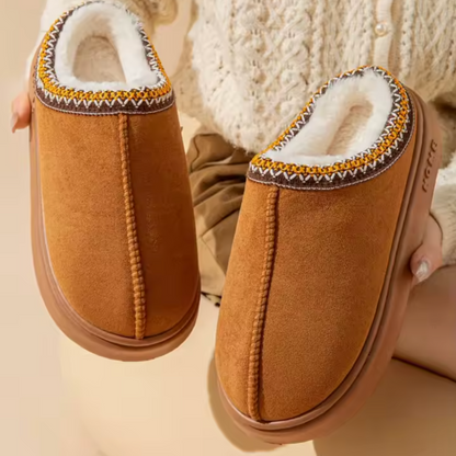 arm waterproof mule slippers with plush lining for women | Elara
