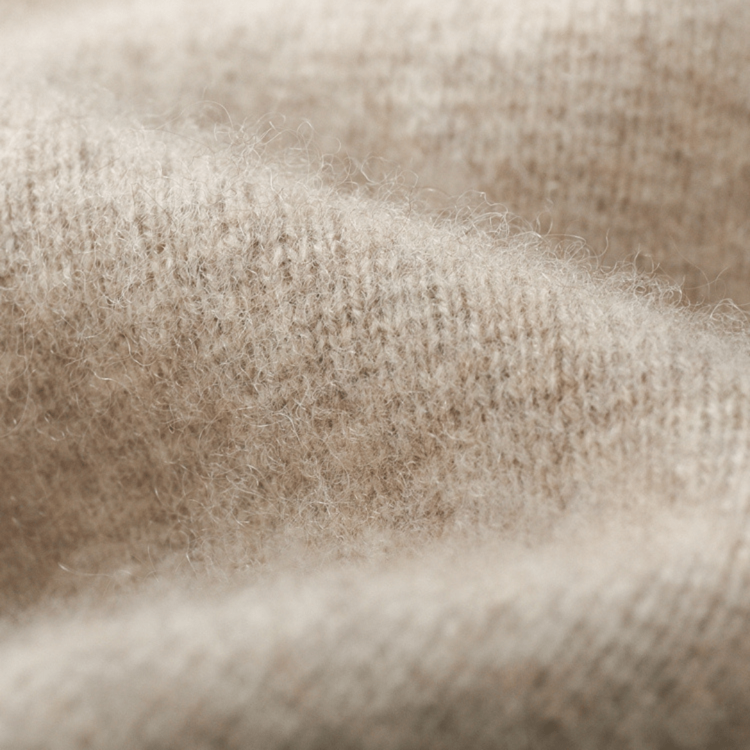 Refined button front knit jacket with ribbed detailing for men | Caelric