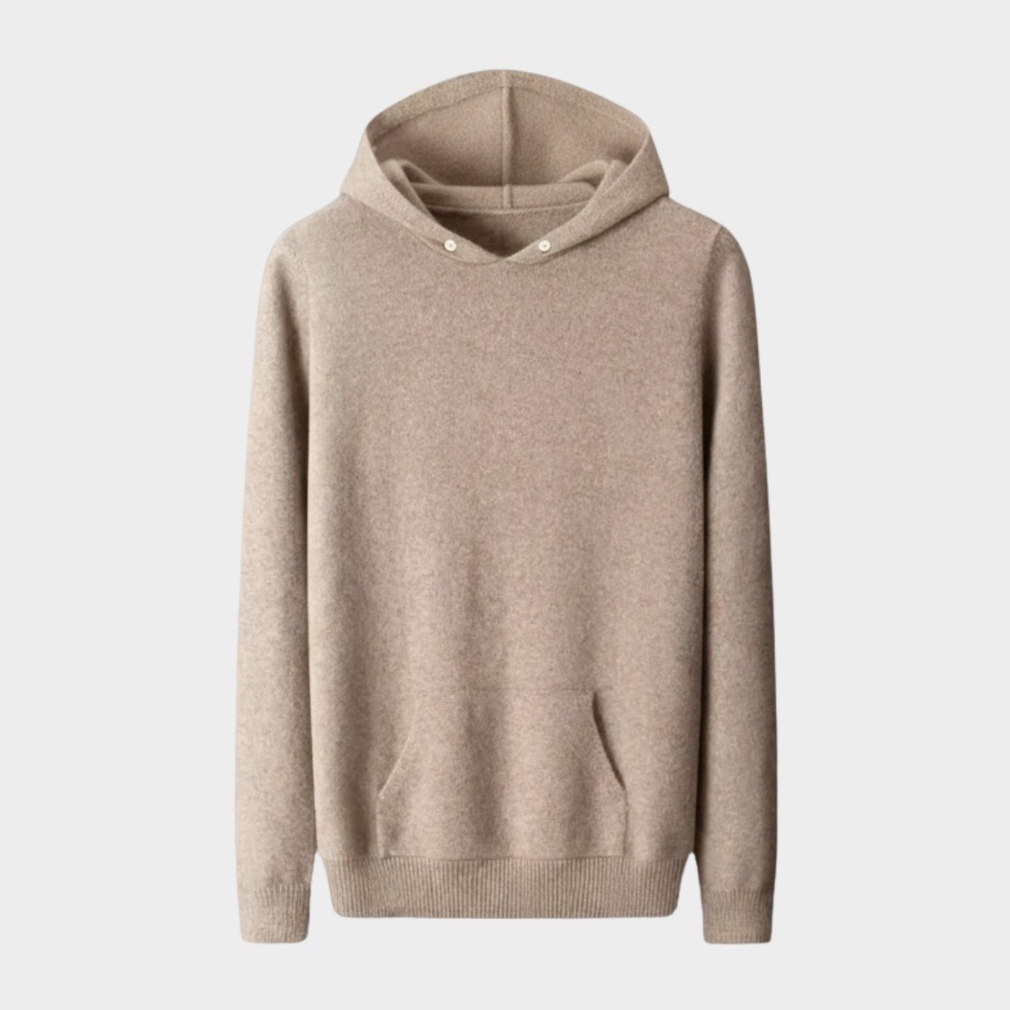 Lightweight refined knit hoodie with minimalist design for men | Caelum