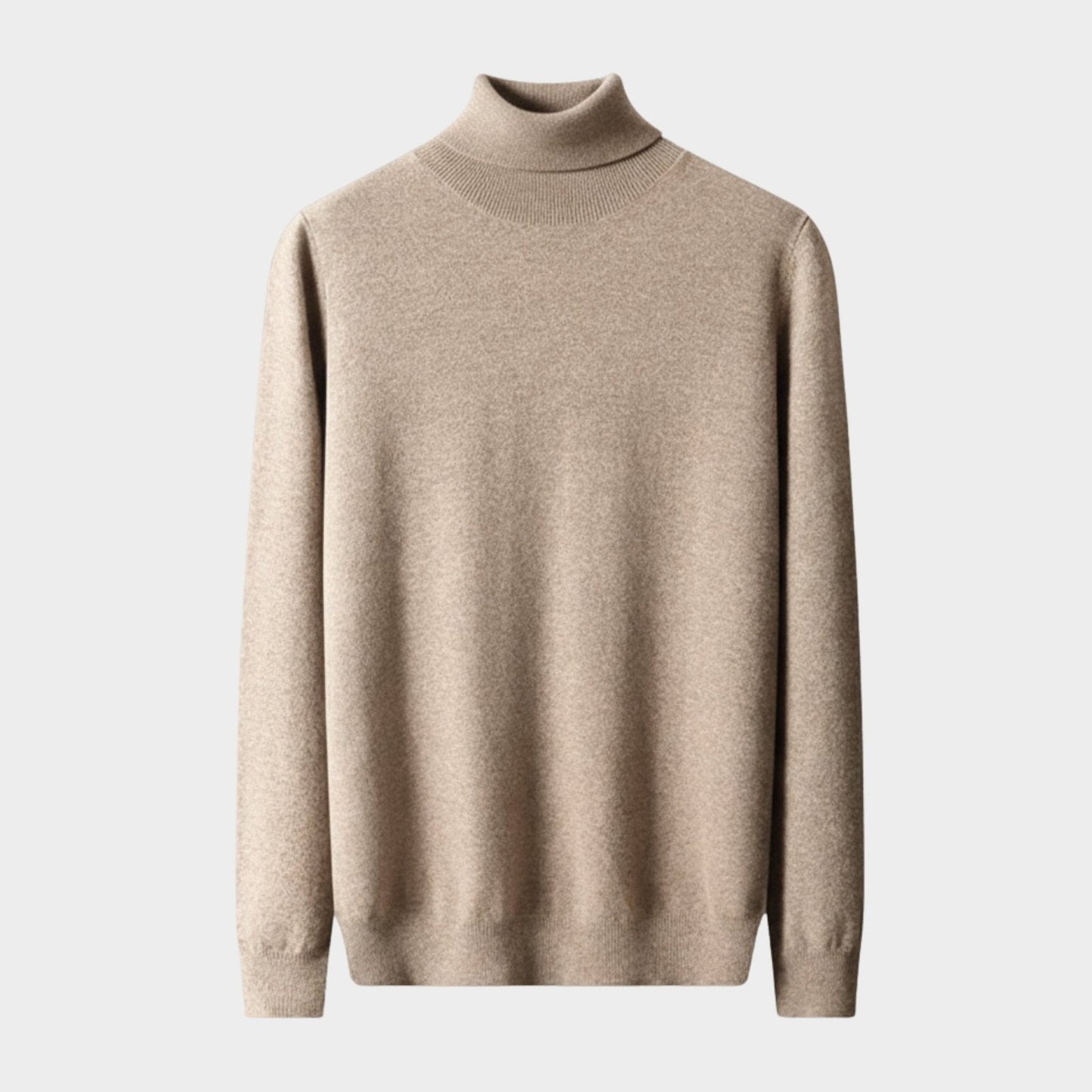 Lightweight refined knit turtleneck sweater with tailored fit for men | Sorren