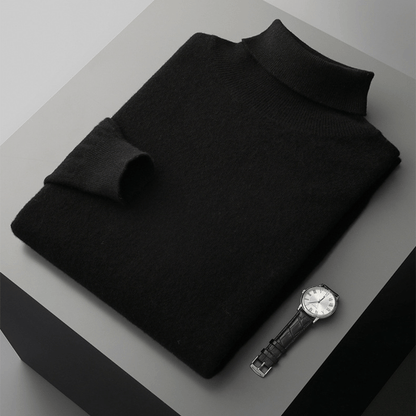 Lightweight refined knit turtleneck sweater with tailored fit for men | Sorren
