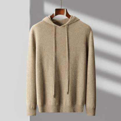 Lightweight structured knit hoodie with adjustable hood for men | Avenor