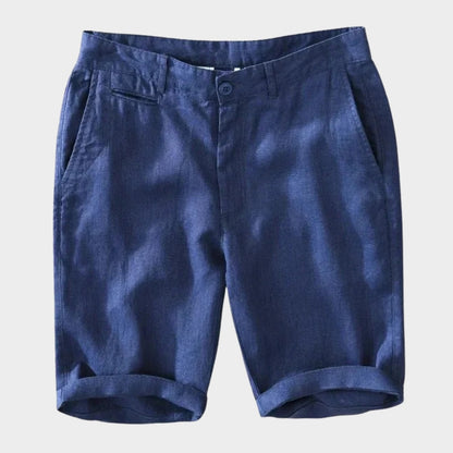 Lightweight relaxed fit summer shorts with rolled hem for men | Maro