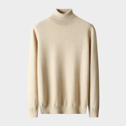 Lightweight refined knit turtleneck sweater with tailored fit for men | Sorren