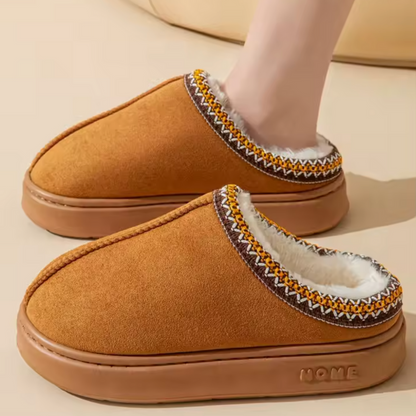 arm waterproof mule slippers with plush lining for women | Elara