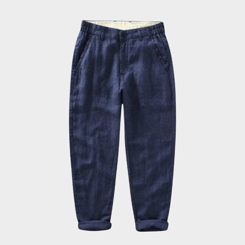 Lightweight tapered warm weather pants with soft waistband for men | Arvello