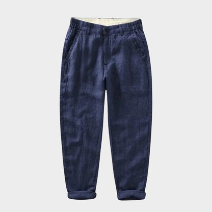 Lightweight tapered warm weather pants with soft waistband for men | Arvello