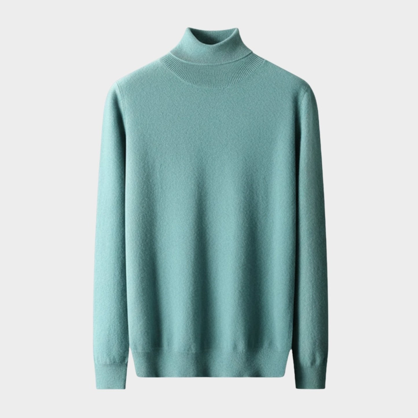 Lightweight refined knit turtleneck sweater with tailored fit for men | Sorren
