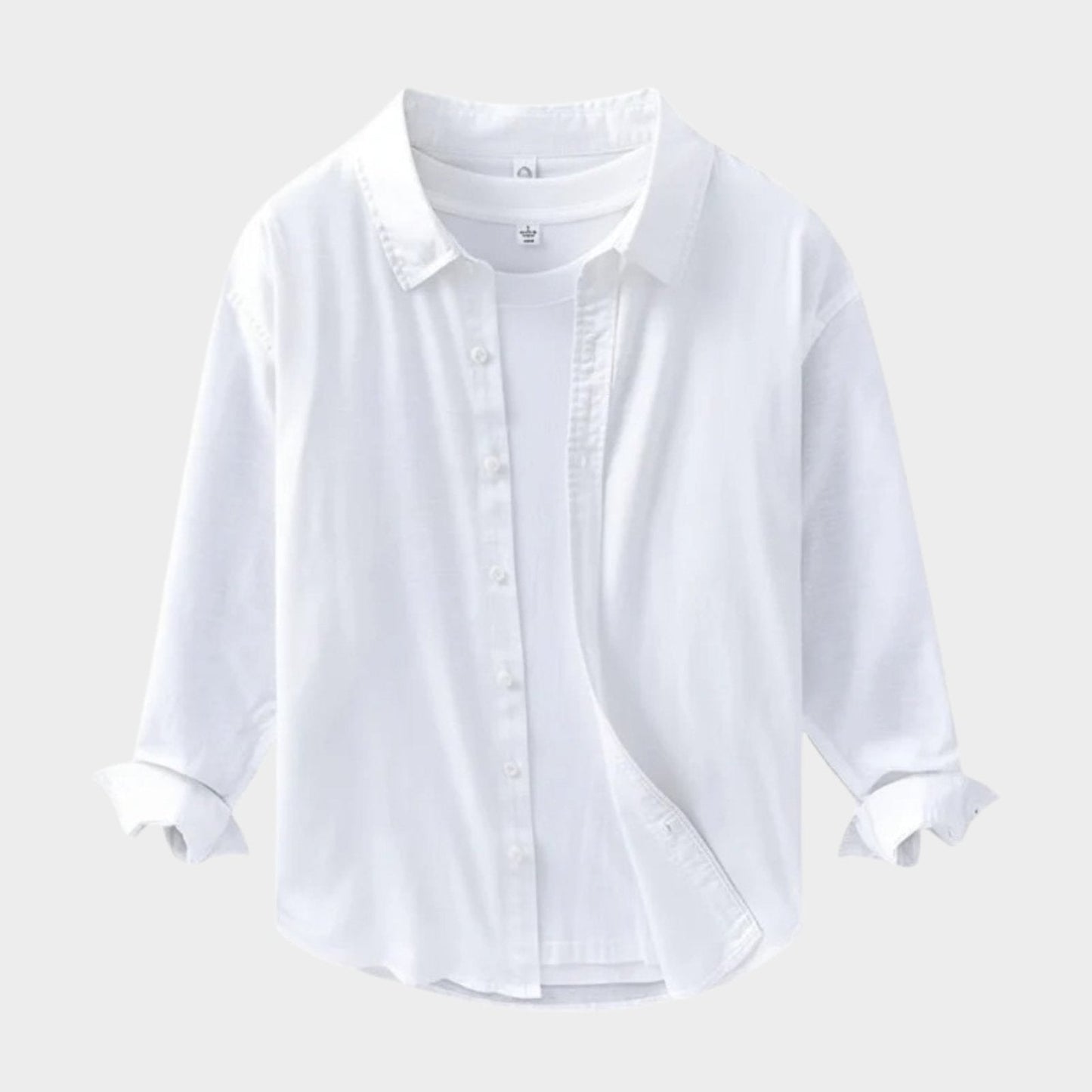 Lightweight relaxed fit button up shirt with classic collar for men | Arvian