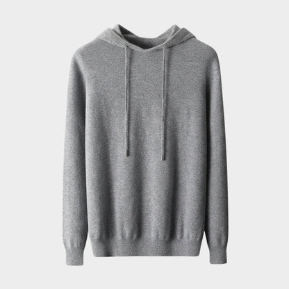 Lightweight structured knit hoodie with adjustable hood for men | Avenor
