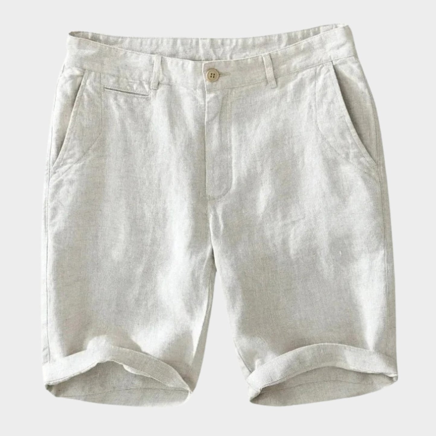 Lightweight relaxed fit summer shorts with rolled hem for men | Maro