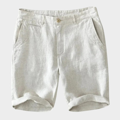 Lightweight relaxed fit summer shorts with rolled hem for men | Maro