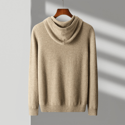 Lightweight structured knit hoodie with adjustable hood for men | Avenor