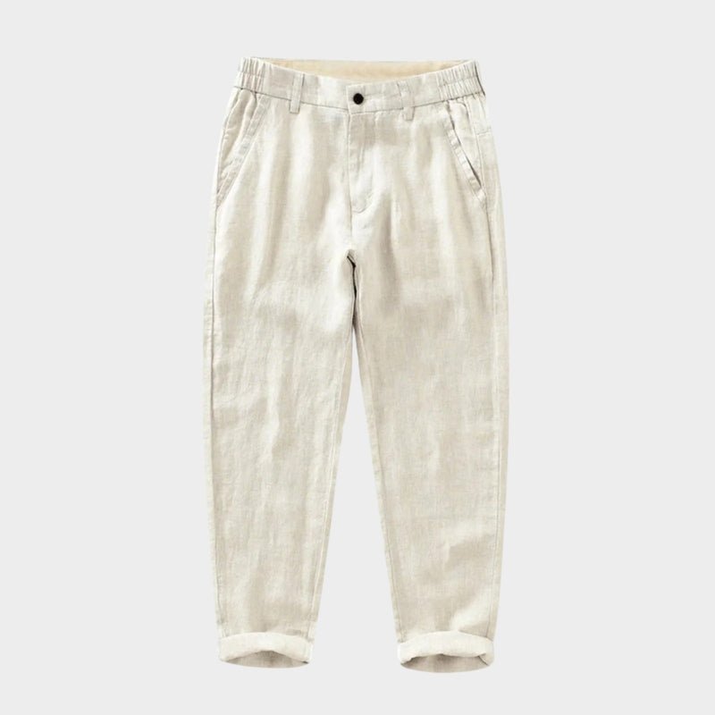 Lightweight tapered warm weather pants with soft waistband for men | Arvello