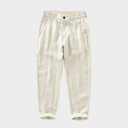 Lightweight tapered warm weather pants with soft waistband for men | Arvello