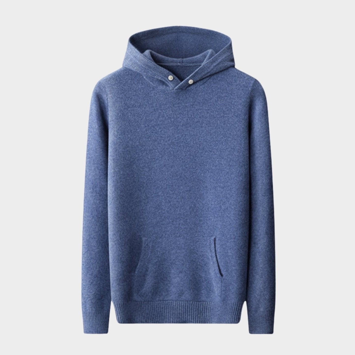 Lightweight refined knit hoodie with minimalist design for men | Caelum