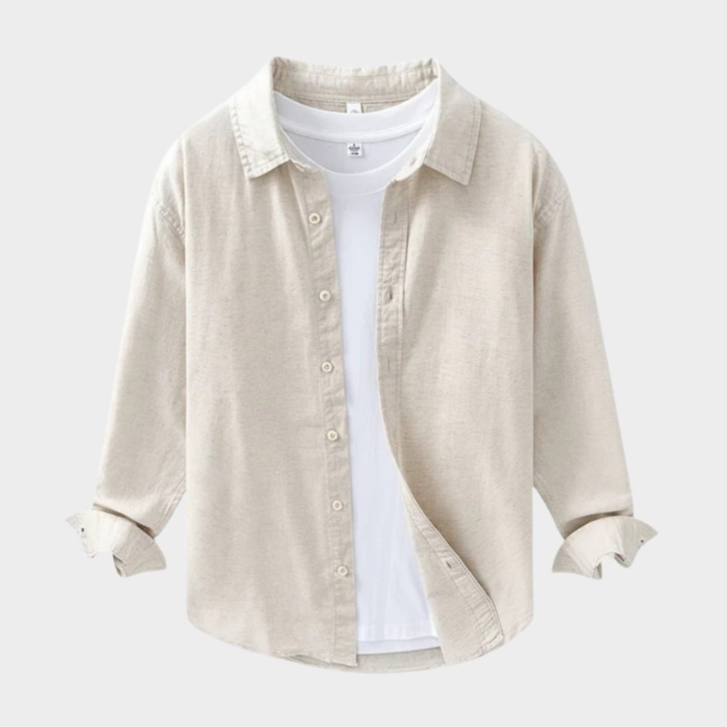Lightweight relaxed fit button up shirt with classic collar for men | Arvian