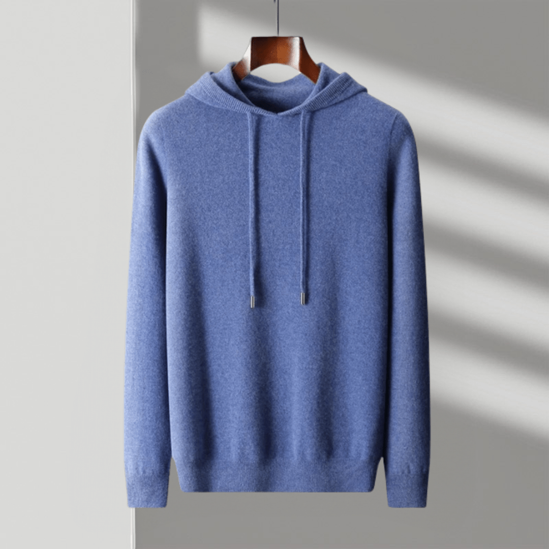 Lightweight structured knit hoodie with adjustable hood for men | Avenor