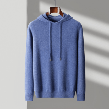 Lightweight structured knit hoodie with adjustable hood for men | Avenor
