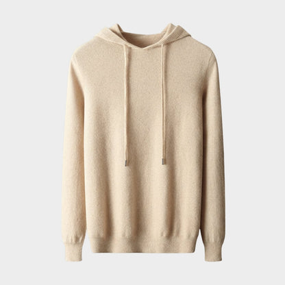 Lightweight structured knit hoodie with adjustable hood for men | Avenor