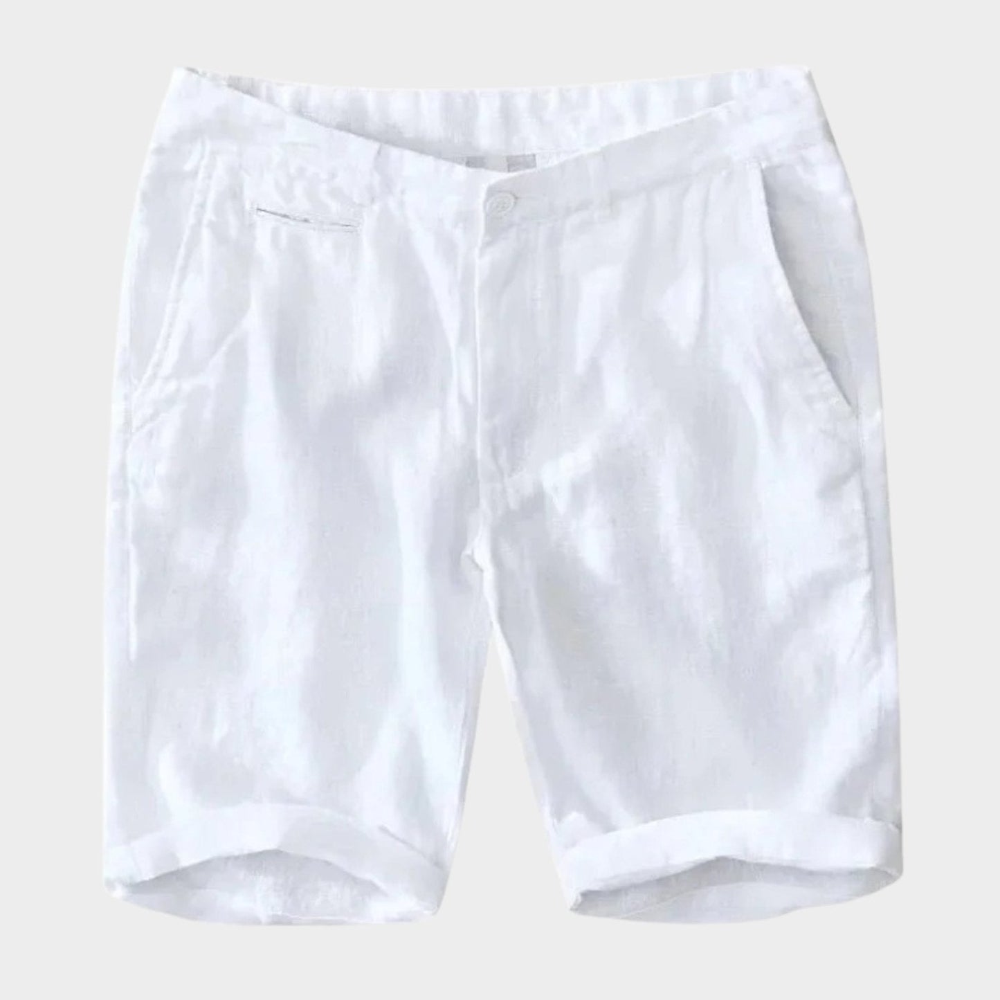 Lightweight relaxed fit summer shorts with rolled hem for men | Maro